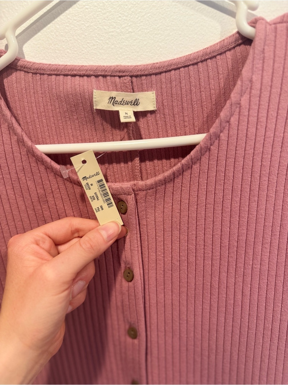 Madewell Ribbed Button-Front Mini Dress - Picture 4 of 6